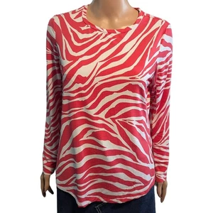 IBKUL Size M Zazu Mesh UPF 50 Zebra Print Watermelon Pink Golf Athleisure - Picture 1 of 11