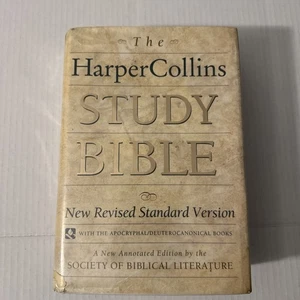 HarperCollins Study Bible NRSV w/ Apocrypha 1993 First Edition Hardcover - Foto 1 di 12