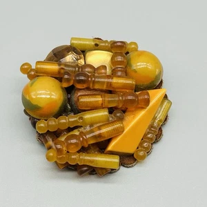 Vintage Bakelit Catalin Brosche Anstecknadel 2 cm - Bild 1 von 13