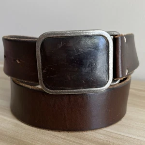 Banana Republic Herren 32 Braun Italienisch Leder Gürtel Vintage Look Hergestellt in den USA - Bild 1 von 24