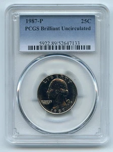1987 25C Washington Quarter PCGS Brilliant Uncirculated BU - Picture 1 of 1