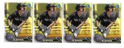 Lote de todos los refractores Ryan McMahon Rookie 2016 Bowman cromo draft #BDC-167 Yankees Foto 1 de 2