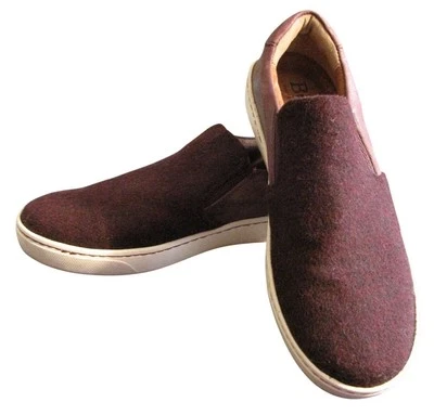 Zapatos sin cordones Born 8.5 Borgoña Lana Cuero COMODIDAD Foto 1 de 3