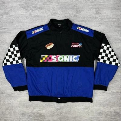 Chaqueta de carreras a cuadros Sonic the Hedgehog deportiva para hombre XL usada en excelente estado Foto 1 de 4
