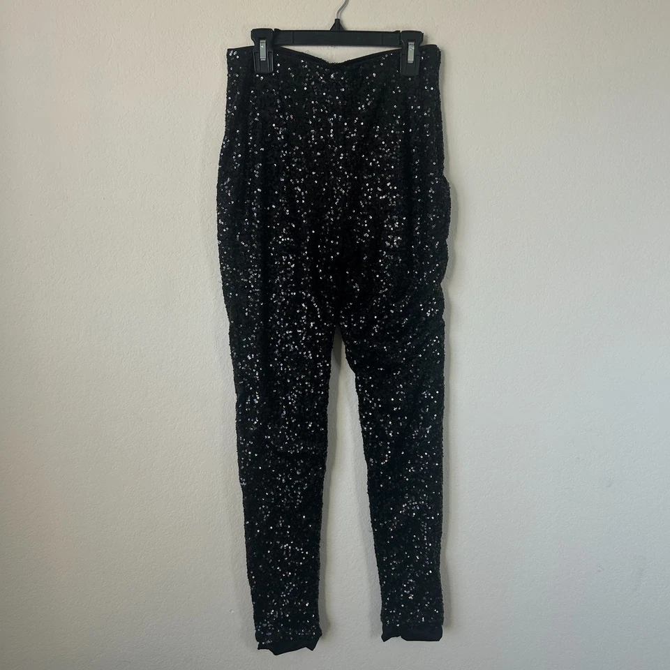 Pantalones White House Black Market para mujer XS negros con lentejuelas Foto 1 de 4