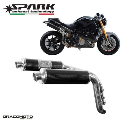 DUCATI MONSTER 1000 S4R 2004-2006 escape chispa carbono GDU0818COM Foto 1 de 4