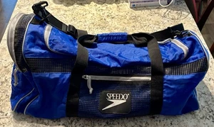 Speedo Marke Seesack blau Mesh Nylon Reißverschluss große Trainingstasche; guter Zustand - Bild 1 von 7
