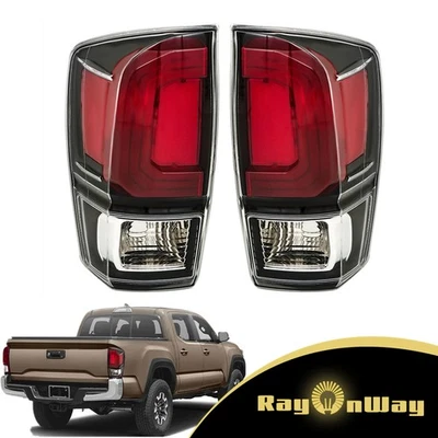 For 2016-2021 Toyota Tacoma Left&Right Black Bezel Clear Lens Tail lights Lamp - Изображение 1 из 4