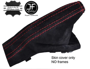 RED STITCHING REAL SUEDE HANBRAKE BOOT FOR HOLDEN ASTRA MK5 H AH 2004-2009 - Picture 1 of 3
