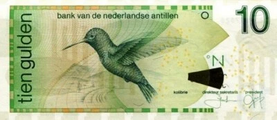 Antilles Néerlandaises 2014 billet neuf de 10 Gulden pick 28g UNC Uncirculated - Photo 1/2