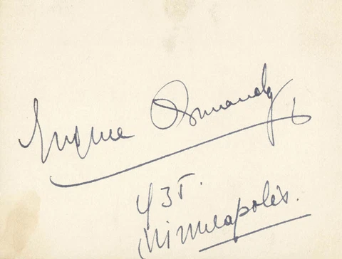 EUGENE ORMANDY - AUTOGRAPH 1935 Cover