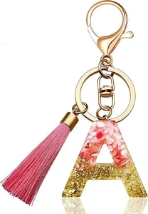 Backpack Keychains Gifts for Women Initial Letter Keychain for Cute Car Key Whit - Picture 1 of 6