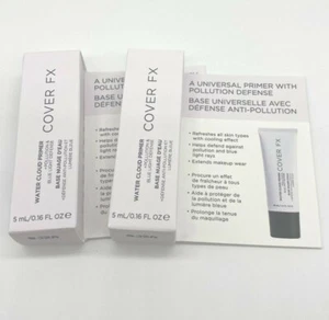 Cover FX Water Cloud Primer Lot of 2 Travel Size 0.16oz/5ml Each New In Box - Picture 1 of 4