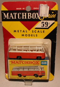 MATCHBOX LESNEY #68B MERCEDES COACH BUS, EXCELLENT, NEW IN PACK W/ BOX
