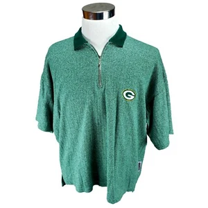 VINTAGE NFL ACTIVE GREEN BAY PACKERS PULLOVER POLO MENS 1997 Size L - Picture 1 of 5