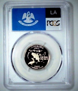 2002-S 25C State Quarter Louisiana PCGS PR69 DCAM CN CLAD 25atl0108 - Picture 1 of 4