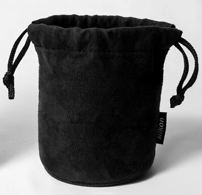 Genuine NIKON Lens Pouch CL-1013 Soft case w/drawstring, padded base - NEW - Image 1 of 3