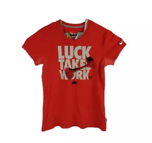 Nike Training Women's Orange Luck Takes Work Athletic T-shirt Size M - Picture 1 of 10
