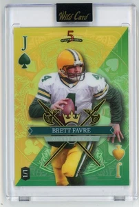 Brett Favre 2024 Wild Card 5 Card Draw Mazzo Impilato Color Match 1/1 Jack Packers - Foto 1 di 2