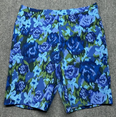 Bermudas Isaac Mizrahi Live para mujer 16 estampado floral elásticas verano informales Foto 1 de 4