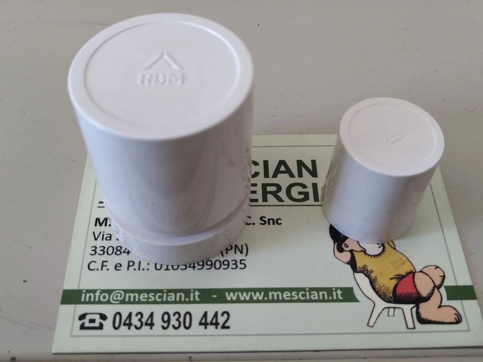 SET RBM VOLANTINO VALVOLA TERMOSTARTICA 1pz + TAPPO DETENTORE 1pz BIANCO - Immagine 1 di 1