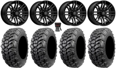 MSA Black Rogue 14" UTV Wheels 30" Sniper 920 Tires Honda Pioneer 1000 / Talon — 第 1/4 张图片