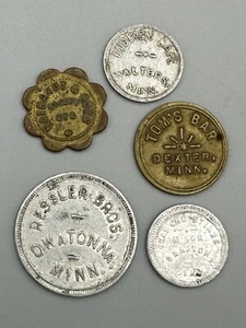 Vintage MINNESOTA TOKEN Owatonna SLEEPY EYE Dexter WALTERS Grafton - Picture 1 of 4