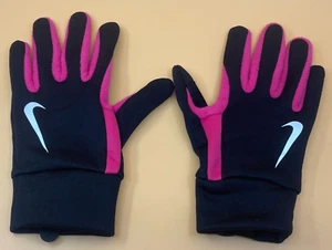 Nike Damen Thermo Touchscreen warme Handschuhe Damengröße Large schwarz lebendiges Pink - Bild 1 von 9