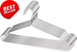 30 Pack Stainless Steel Strong Metal Wire Coat Hangers, Suit Hangers - Picture 1 of 12