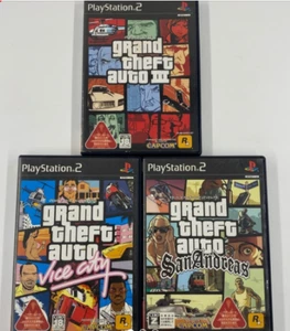PS2 Grand Theft III & Auto San Andreas & Vice city game set Japan - Picture 1 of 1