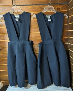 2 Navy V-Neck Jumpers Size 12 - Picture 1 of 6