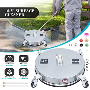 16.5'' Industrial Surface Cleaner High Pressure Washer 4000PSI Stainless Steel - Picture 1 of 19