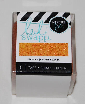 Fita decorativa glitter laranja Heidi Swapp nova na caixa 2" de largura x 9 pés - Imagem 1 de 3