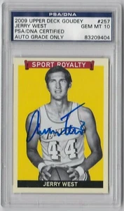 Jerry West Signed 2009 Upper Deck Goudey PSA GEM MINT 10 PSA/DNA Certified Auto - Picture 1 of 2