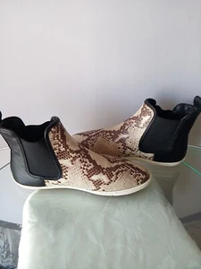 Marc by Marc Jacobs Snake / Black Leather Slip-on Ankle Boots Bootys 39 Us 8.5 - Picture 1 of 12