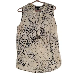 ADRIENNE VITTADINI Short sleeve lightweight Casual animal print top medium - Picture 1 of 7