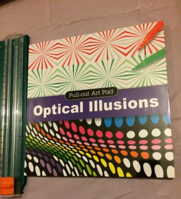 OPTICAL ILLUSIONS PULL-OUT ART PAD 9781909244467 creative colouring pad NEW - Image 1 of 4