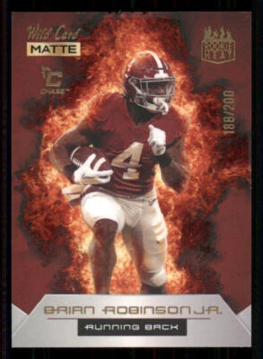 2022 Wild Card Matte Black Rookie Heat Red #RH5 Brian Robinson Jr. /200 - Image 1 of 2