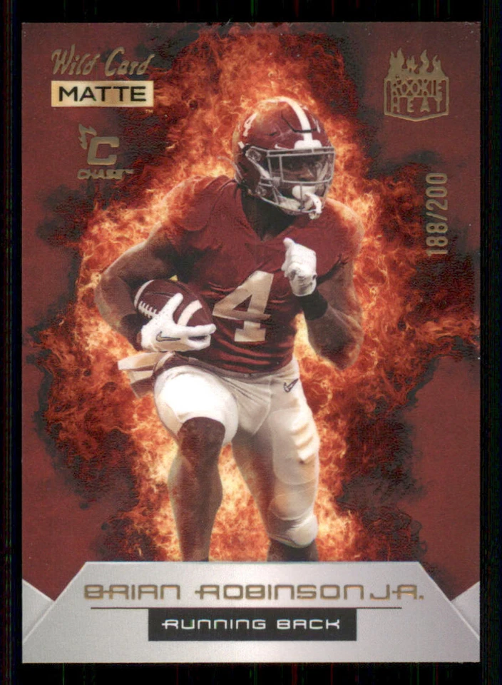 2022 Wild Card Matte Black Rookie Heat Red #RH5 Brian Robinson Jr. /200 - Image 1 of 2