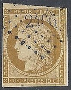 1849-50 FRANCIA USATO CERERE 10 CENT - FR449 - Bild 1 von 1