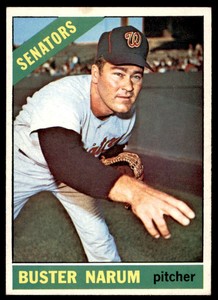 1966 TOPPS BUSTER NARUM WASHINGTON SENATORS #274 VG/EX - SMALL STAIN