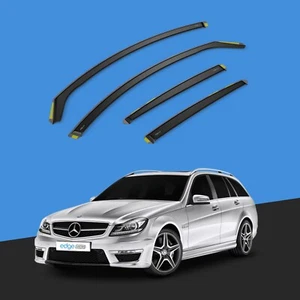Mercedes C-Class W204 2007-2014 5 Door Estate Wind Deflectors 4pc Tinted - Picture 1 of 10