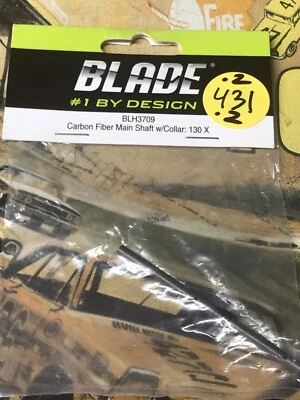 Blade BLH3709 Carbon Fiber Main Shaft W/Collar: 130 X NewInPack USA Shipped - Image 1 of 4