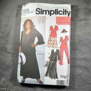 Simplicity 5109 Khaliah Ali Plus Sz Sewing Pattern 18W-24W Skirt Pants Top Boho - Picture 1 of 7