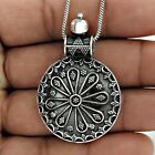 Pendant Artisan 925 Solid Sterling Silver Handmade Indian Jewelry L96