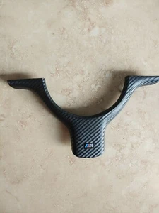 BMW 540 530 330 E39 E46 bisel central del volante adorno M3 M5 fibra de carbono - Imagen 1 de 9