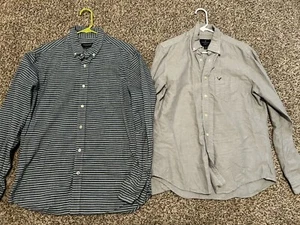 Lote De 2 Camisas American Eagle Manga Larga Con Botones Para Hombre M - Imagen 1 de 5