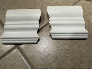 Par de piezas de repuesto de vinilo decorativas cenefa blanca de 3 - Imagen 1 de 8