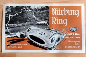 orginal Plakat Poster "1000 Km Nürburgring" Nordschleife Sterling Moss 1960 - Bild 1 von 4