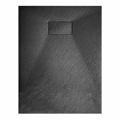 ARREDITALY Piatto doccia effetto pietra ardesia resina SMC antracite nero 70 80 90 100 120